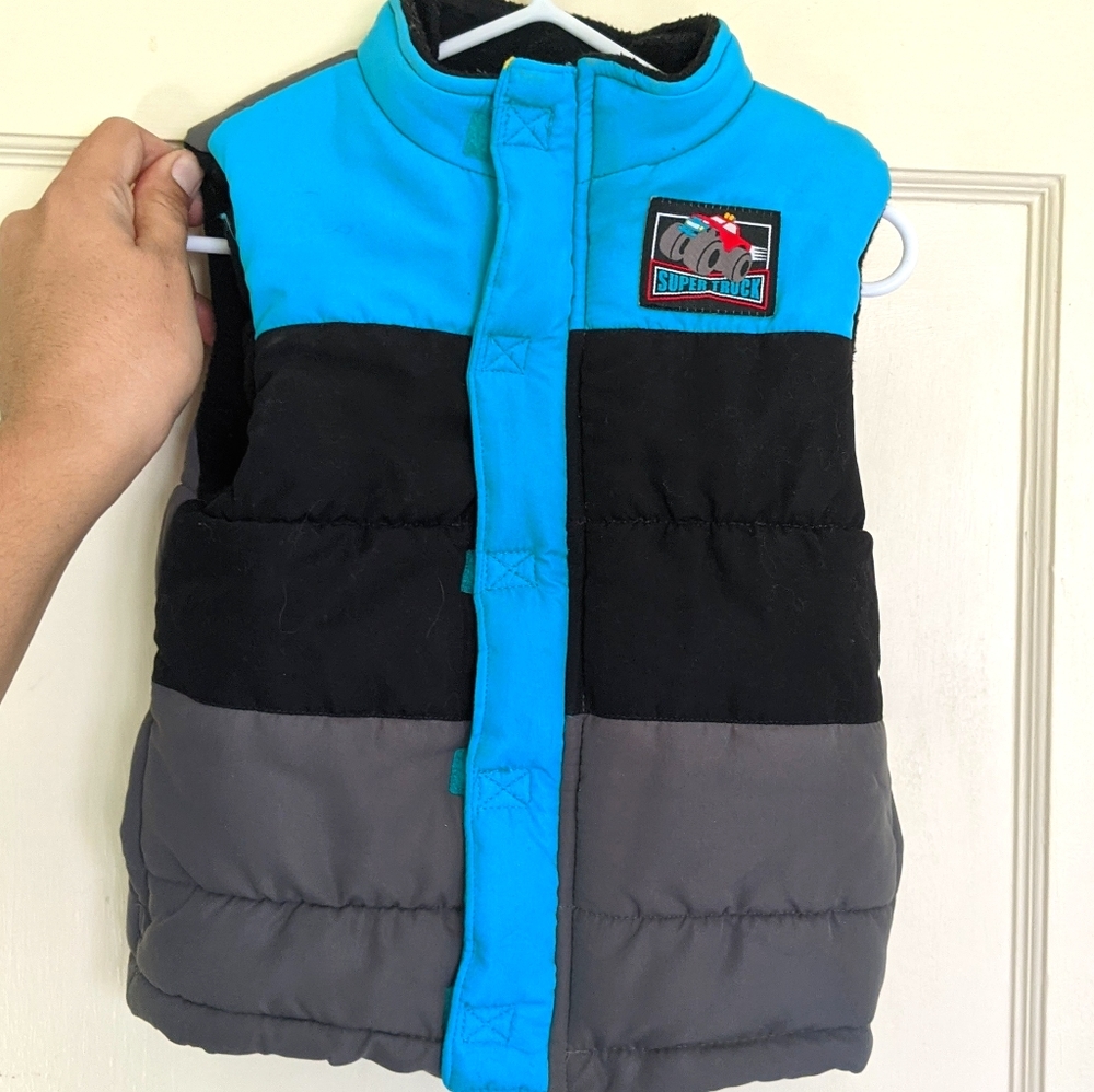 3t fleece lined winter puffer vest
